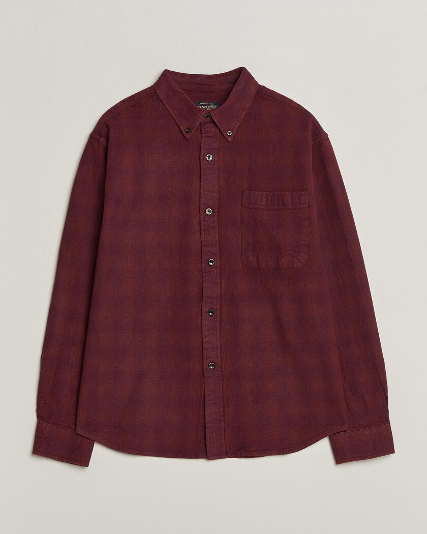 Pendleton Flannel Button Down Shirt Maroon Plaid – Rouge