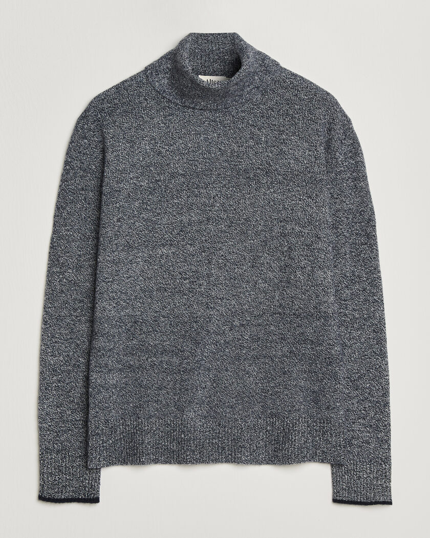 Altea Cloud Cashmere Blend Rollneck Navy Melange – Blauw