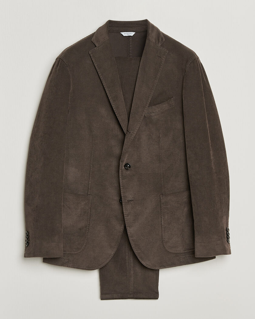 Boglioli K Jacket Baby Corduroy Suit Dark Brown – Bruin