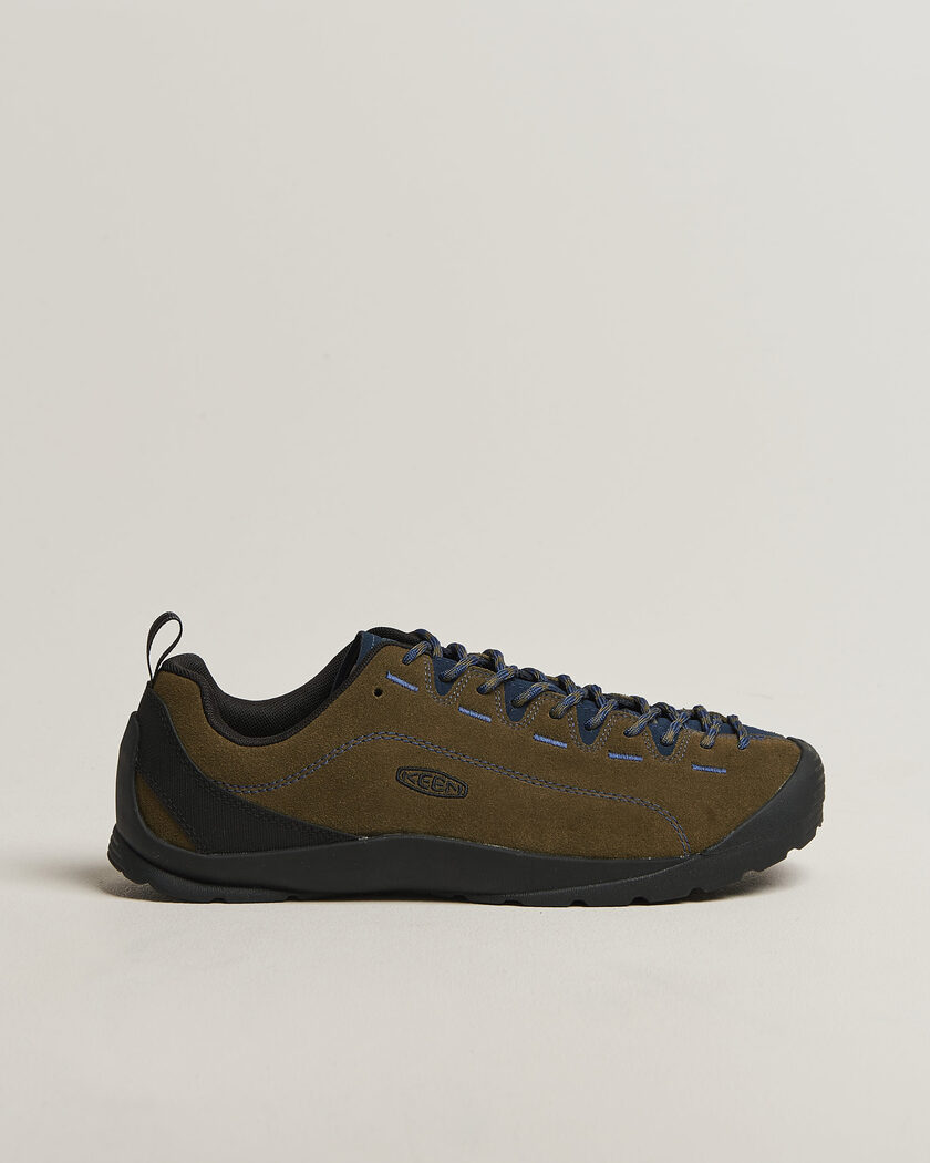 KEEN Jasper Suede Sneaker Dark Olive – Vert