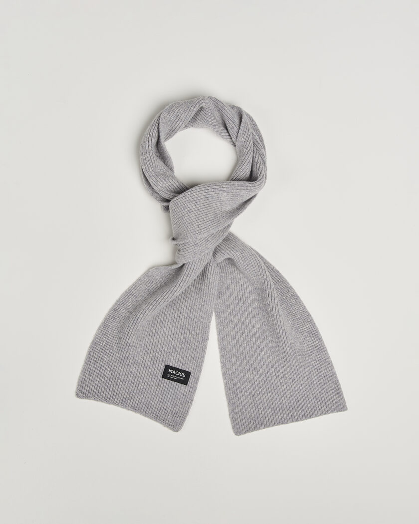 Robert Mackie Clyde Lambswool Scarf Light Grey – Grijs