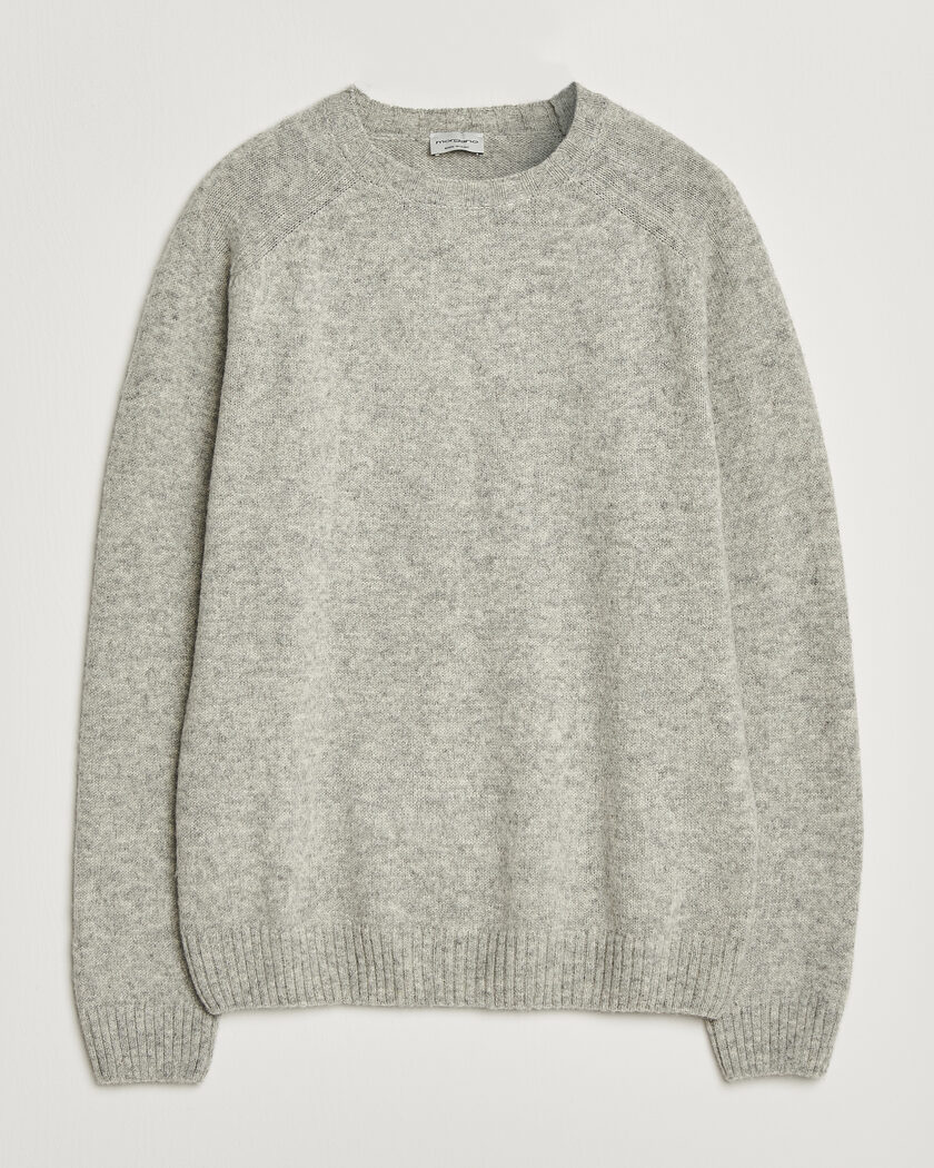 Morgano Brushed Wool Crewneck Grey – Gris
