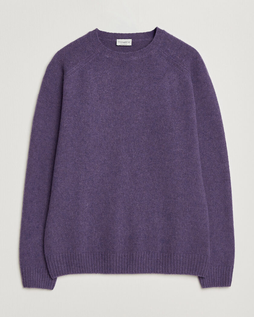 Morgano Brushed Wool Crewneck Purple – Violet