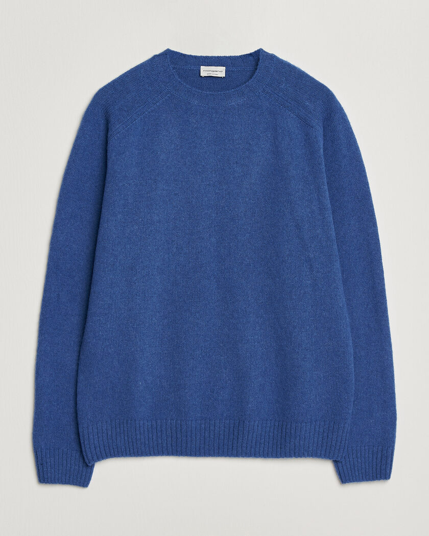 Morgano Brushed Wool Crewneck High Blue – Bleu