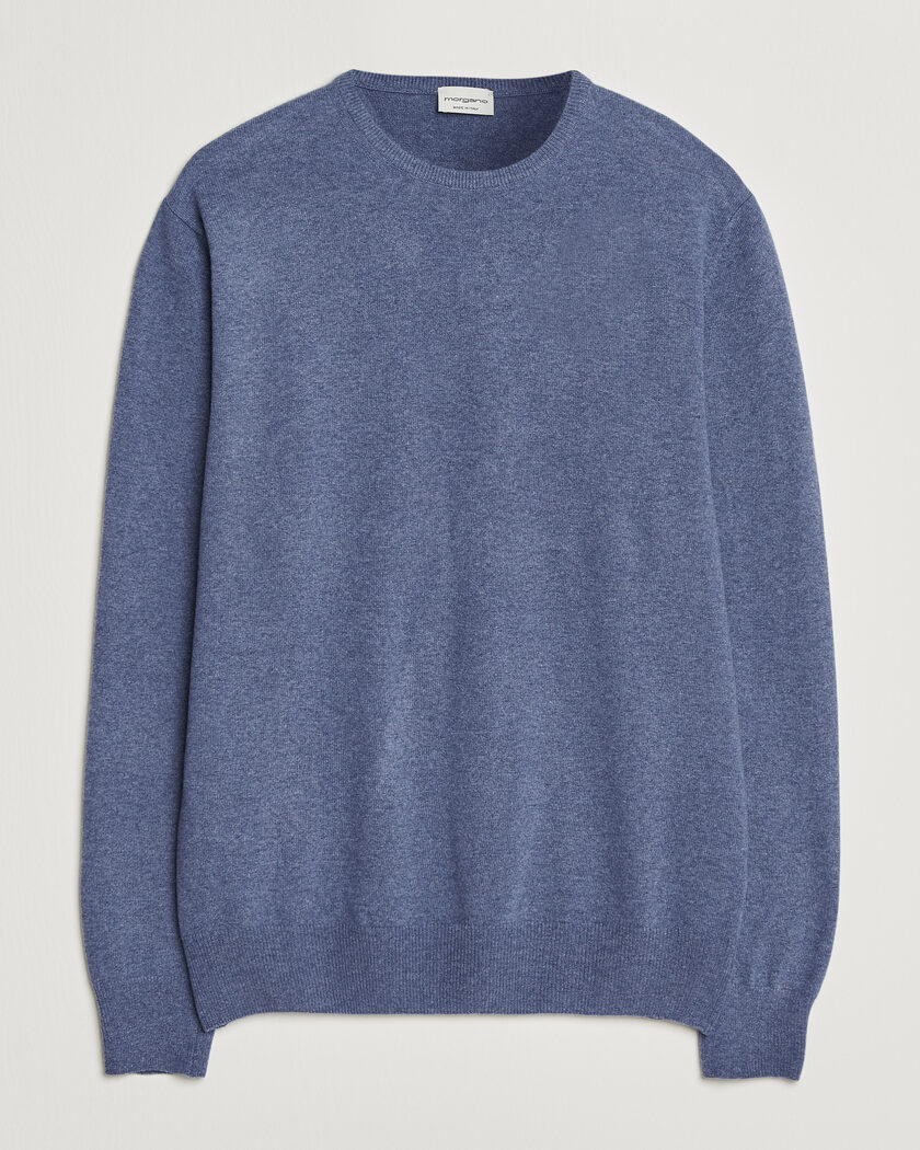 Morgano Wool/Cashmere Crewneck Jeans – Blauw