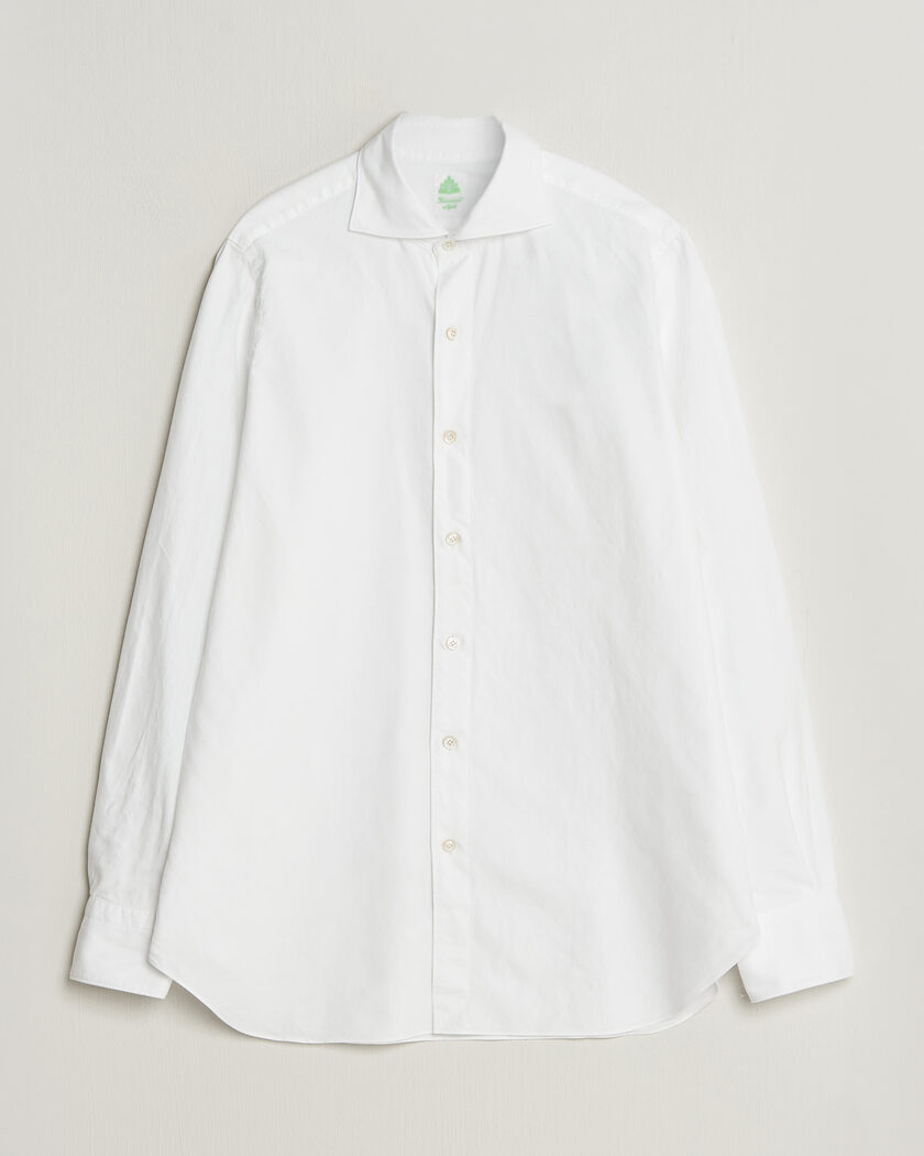 Finamore Napoli Gaeta Flannel Sport Shirt White – Wit