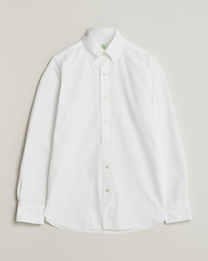 Finamore Napoli Gaeta Oxford Button Down Shirt White – Blanc