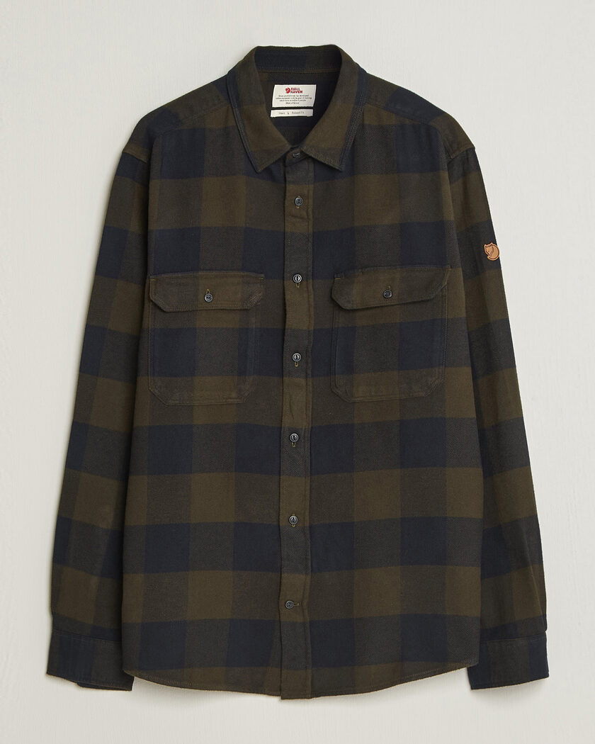 Fjällräven Övik Heavy Flannel Shirt Deep Forest – Groen