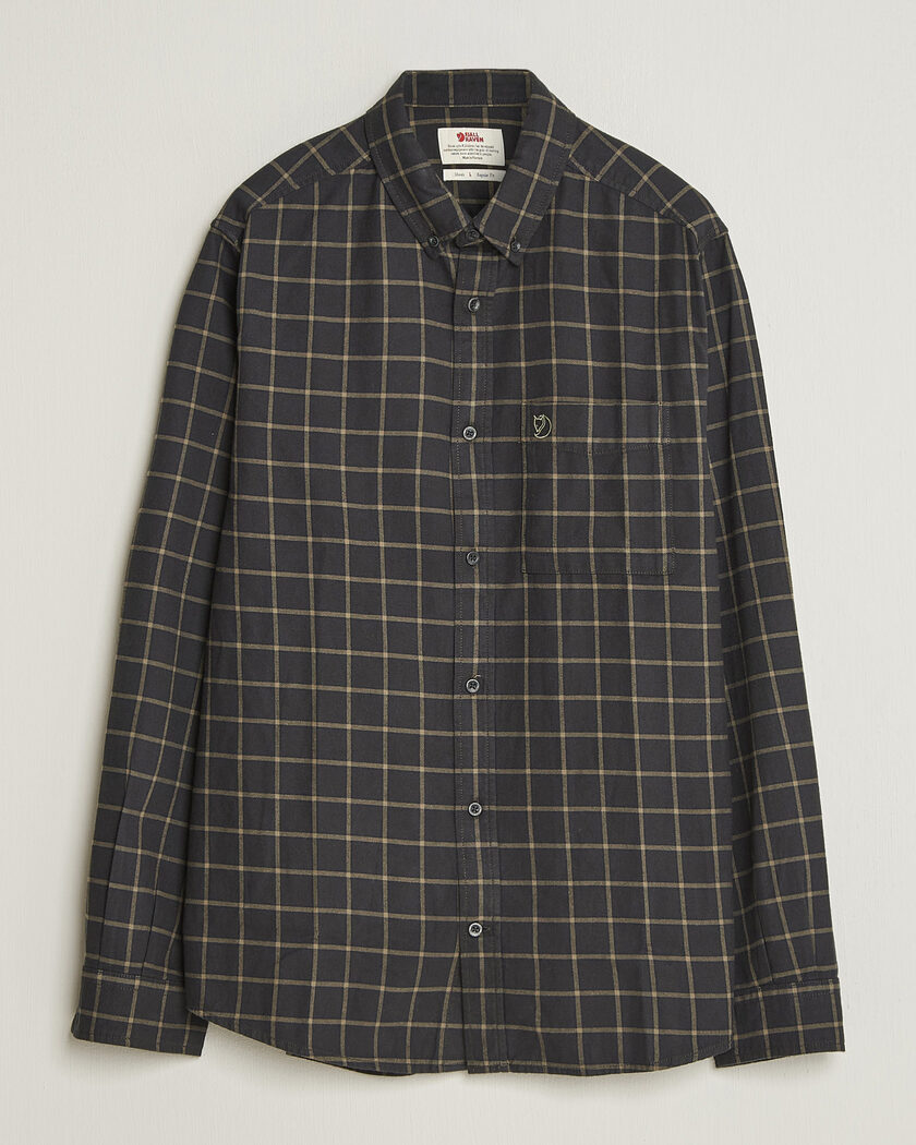 Fjällräven Övik Flannel Shirt Dark Grey – Grijs