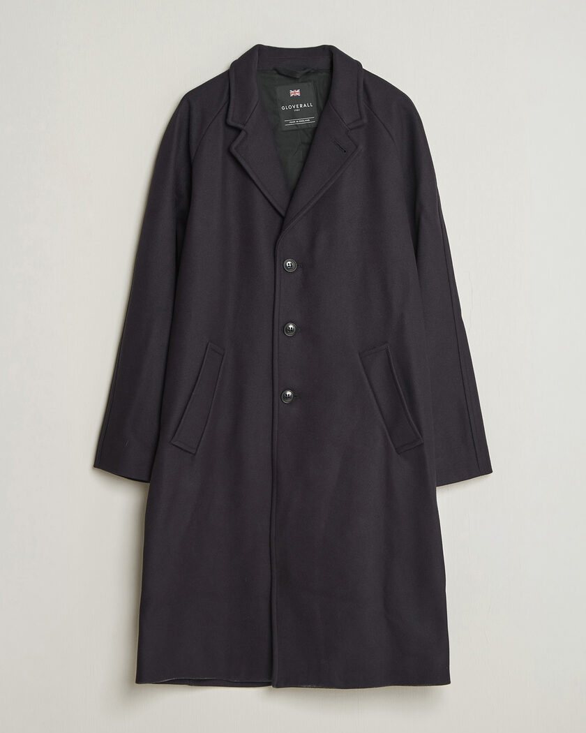 Gloverall Chesterfield Wool/Cashmere Refined Coat Navy – Bleu