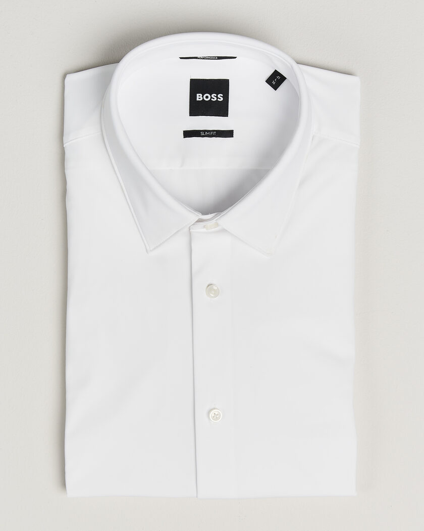 BOSS BLACK Hank 4-Way Stretch Shirt White – Wit