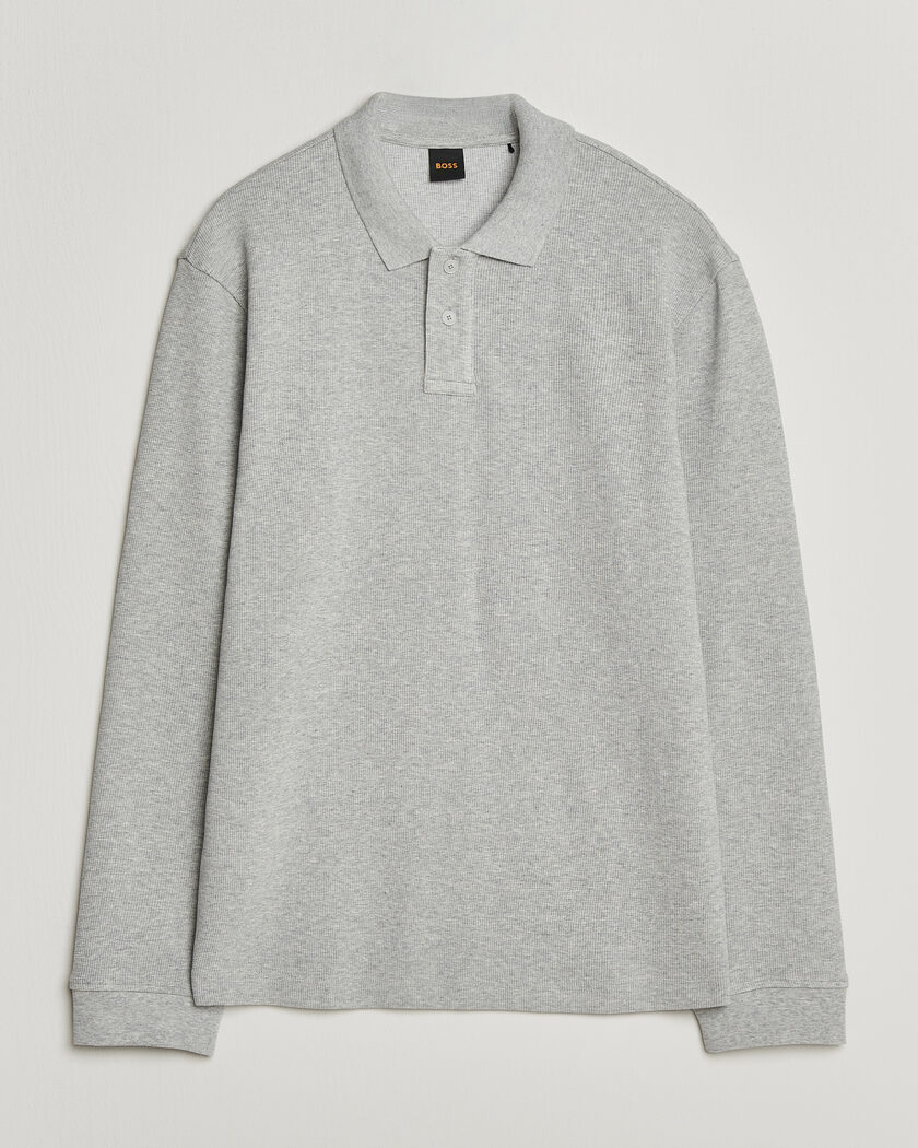 BOSS ORANGE Petempesto Polo Sweater Open Grey – Grijs