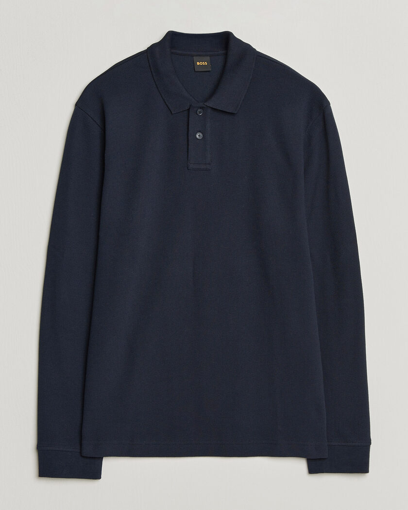 BOSS ORANGE Petempesto Polo Sweater Dark Blue – Blauw