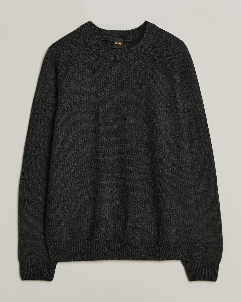 BOSS ORANGE Kepler Wool Knitted Sweater Black – Noir