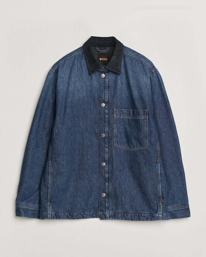 BOSS ORANGE Laredo Denim Overshirt Navy – Bleu