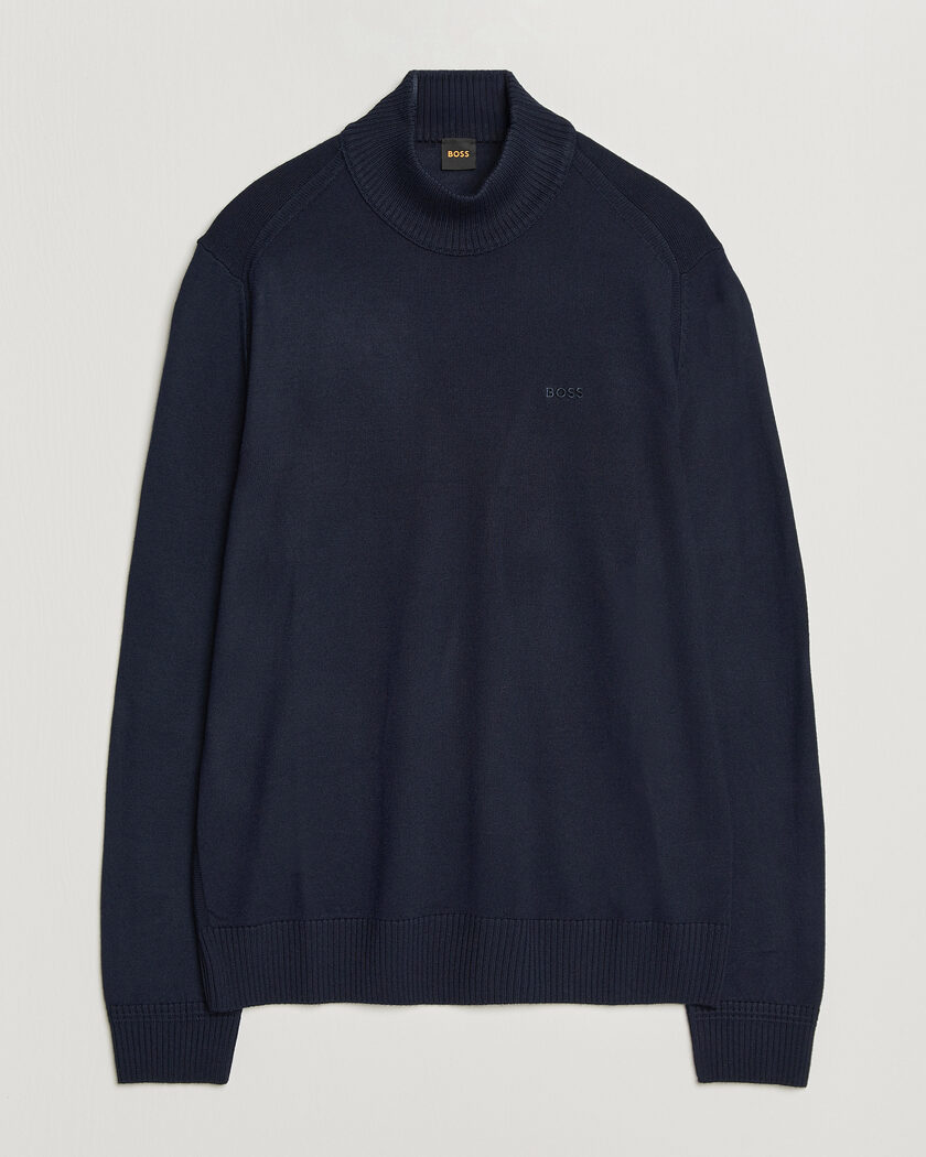 BOSS ORANGE Avac Knitted Turtleneck Dark Blue – Bleu