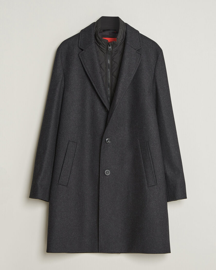 HUGO Milogan Bib Coat Black – Zwart