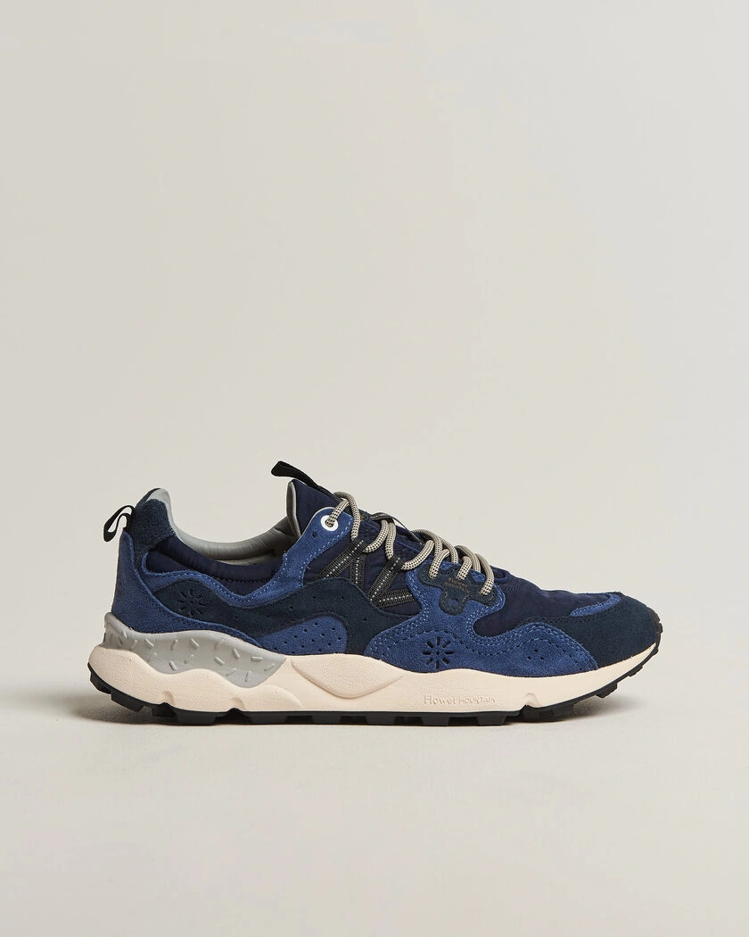  Flower Mountain Yamano 3 Cow Velour Sneaker Blue – Blauw