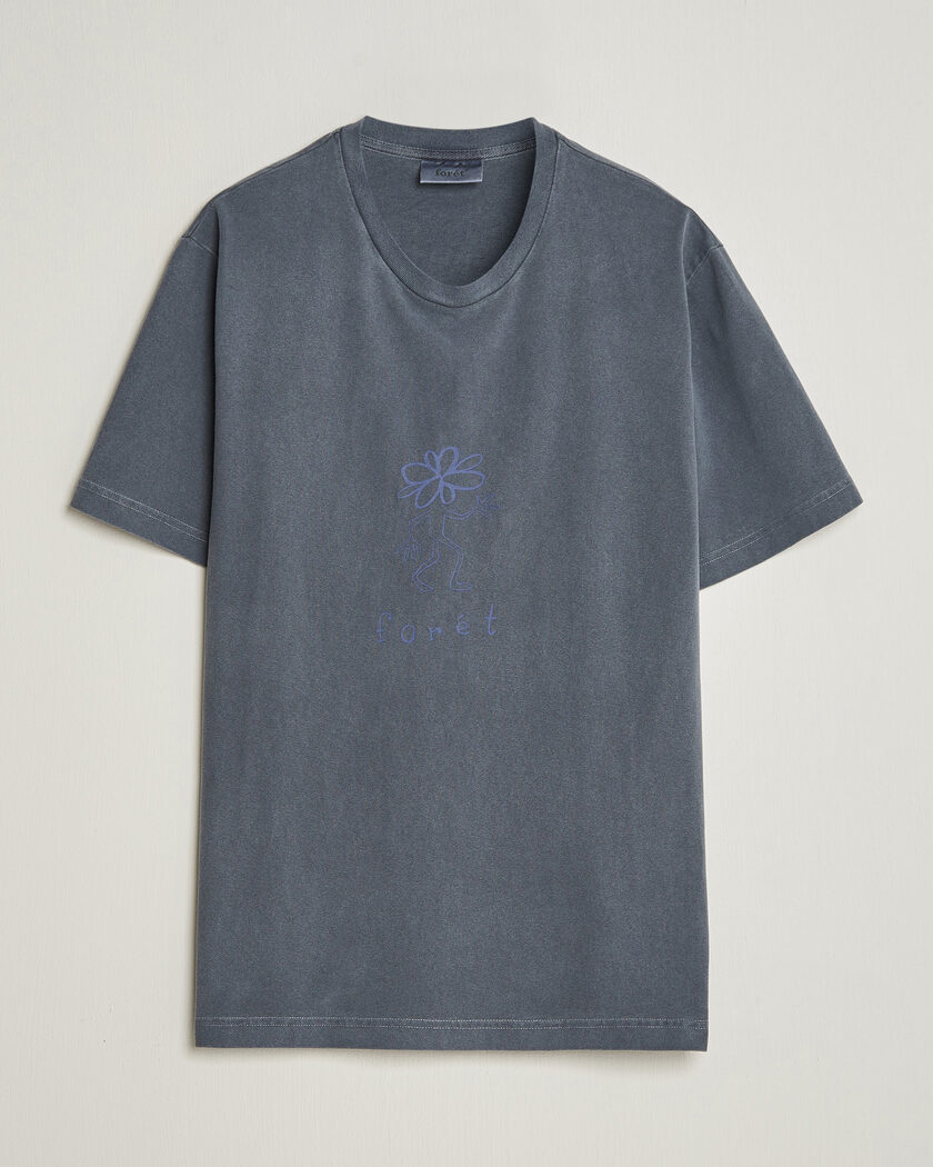 Forét Clover T-Shirt Navy – Blauw