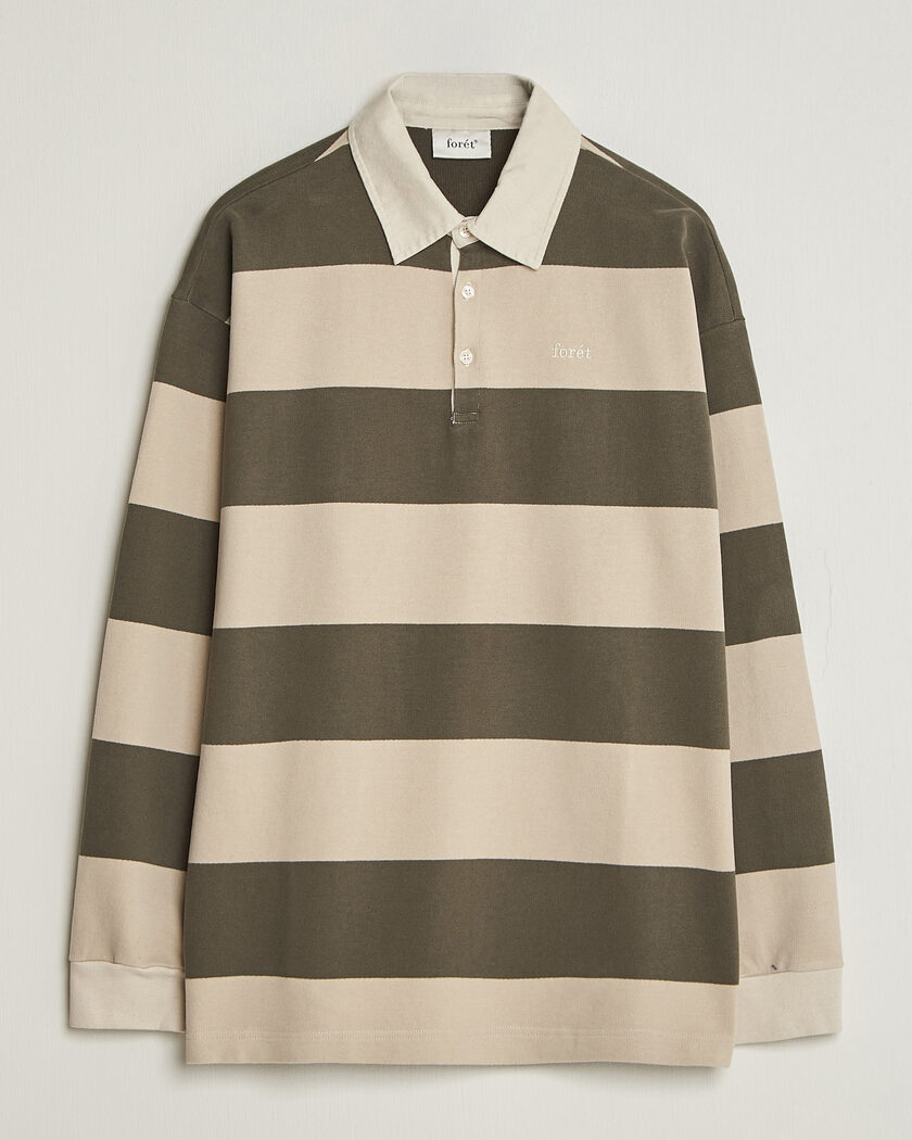 Forét Match Rugby Sweatshirt Wood Stripe – Marron