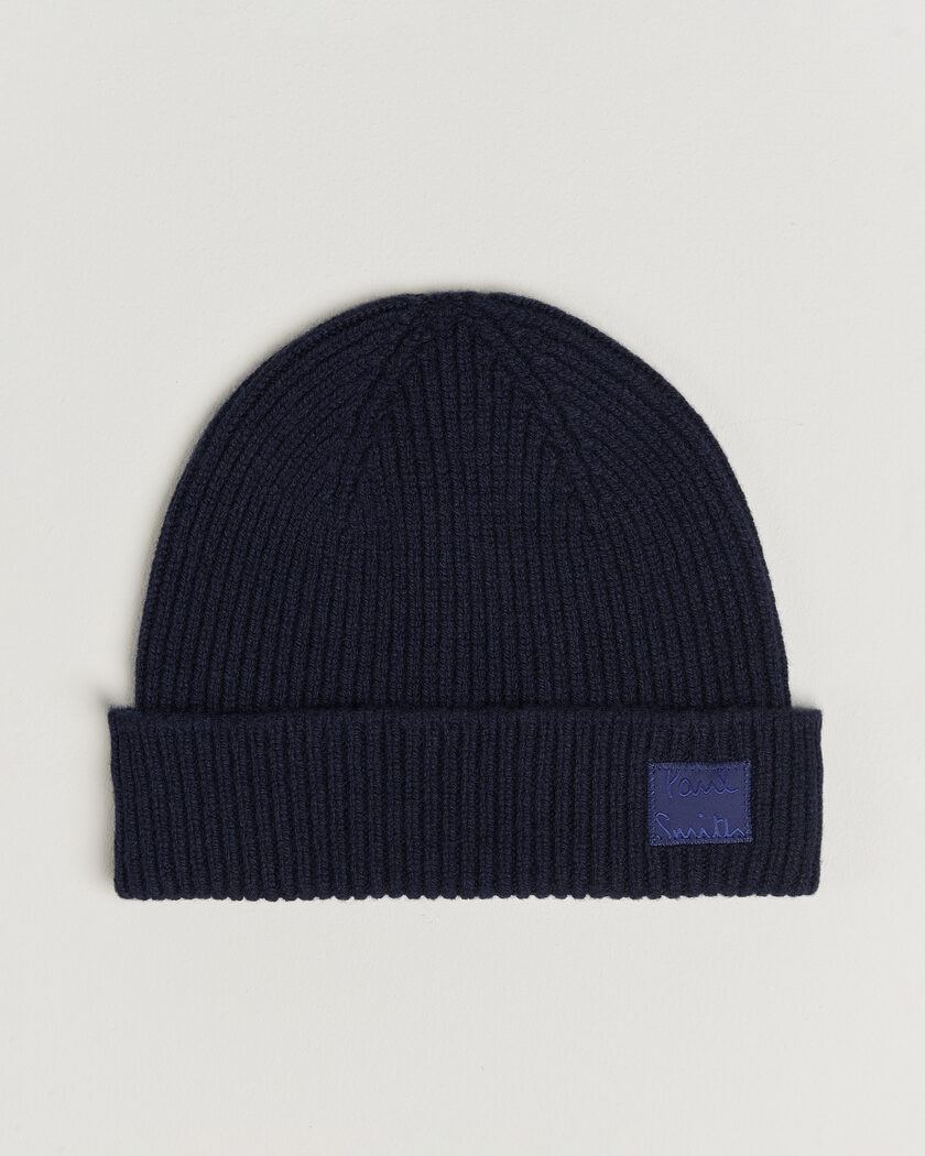Paul Smith Cashmere Beanie Navy – Blauw