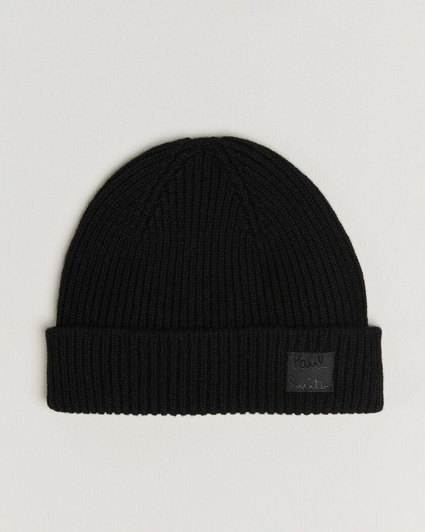Paul Smith Cashmere Beanie Black – Zwart