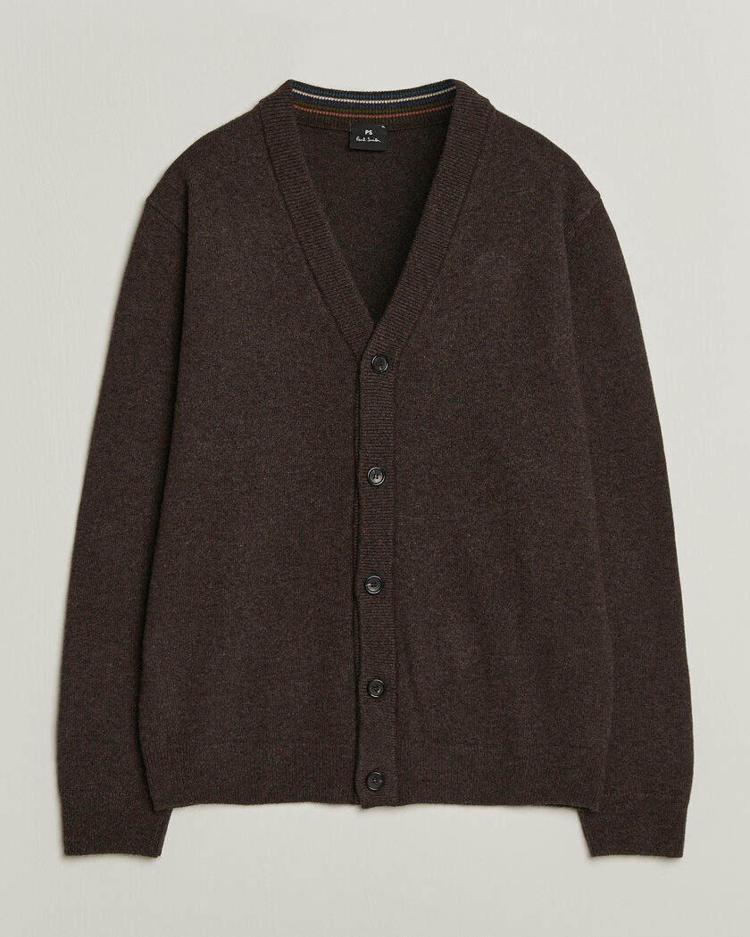 PS Paul Smith Wool Knitted Cardigan Brown – Bruin