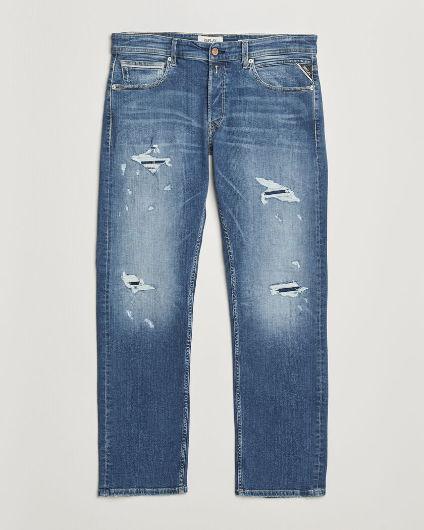 Replay Grover Super Stretch DNA Jeans Medium Blue – Blauw