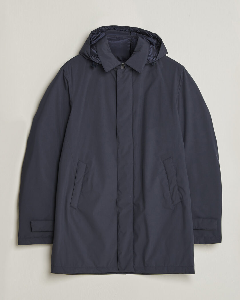 Herno Waterproof Nylon Coat Navy – Blauw