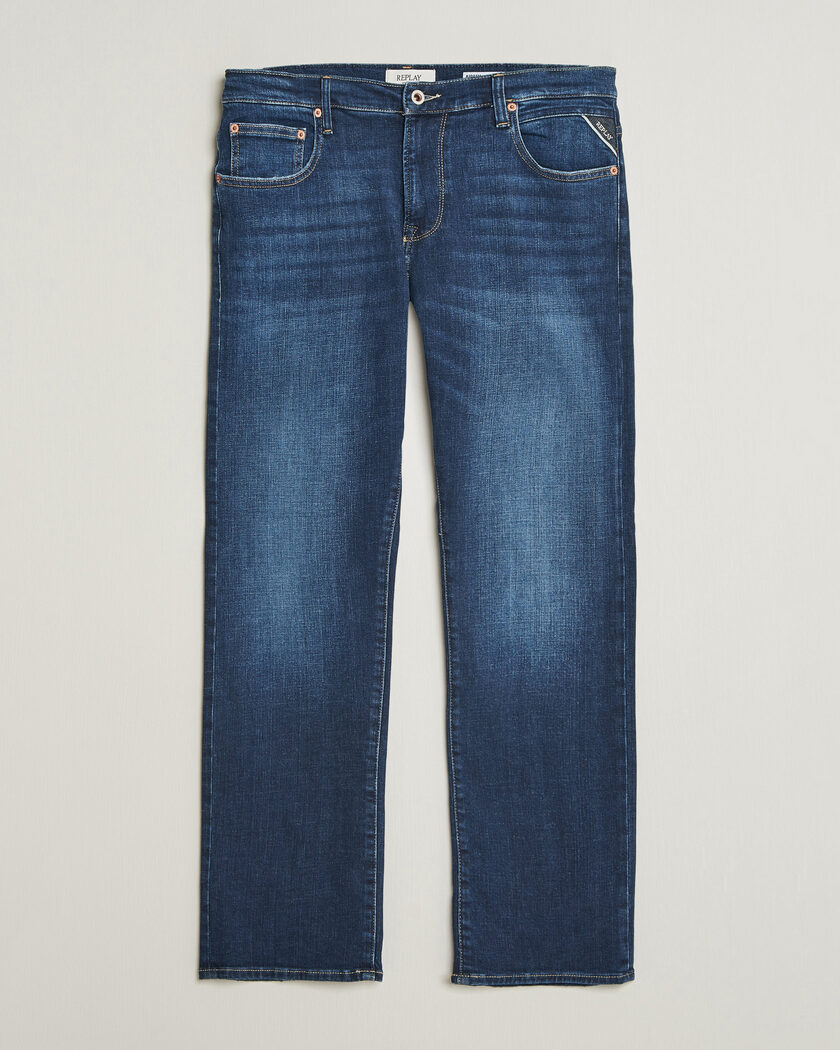 Replay Aideen Straight Fit Jeans Dark Blue – Bleu