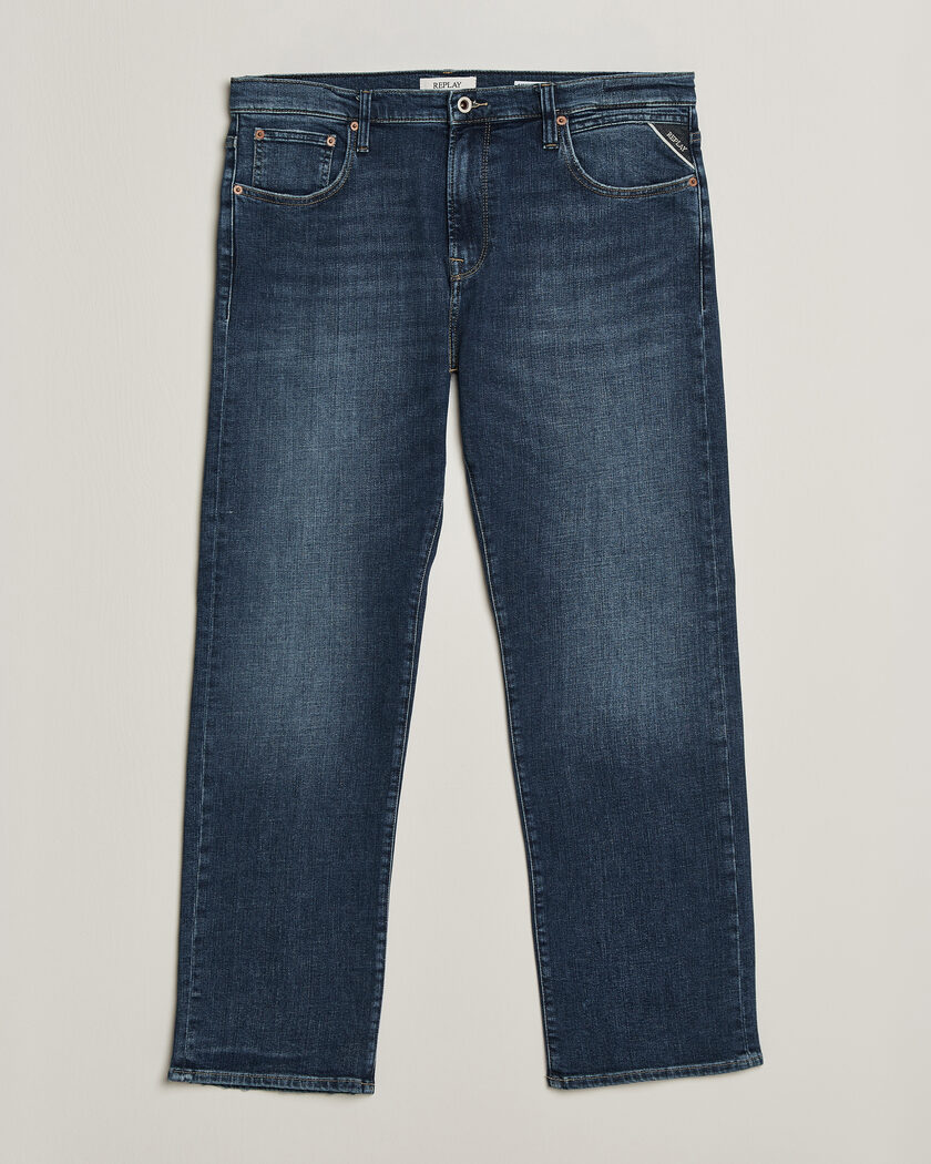 Replay Aideen Straight Fit Jeans Medium Blue – Blauw