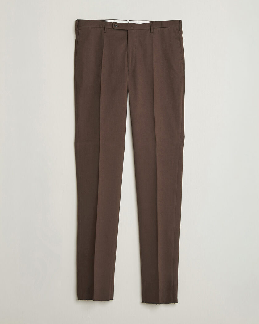 Incotex Regular Fit Cotton/Cashmere Trousers Military – Bruin