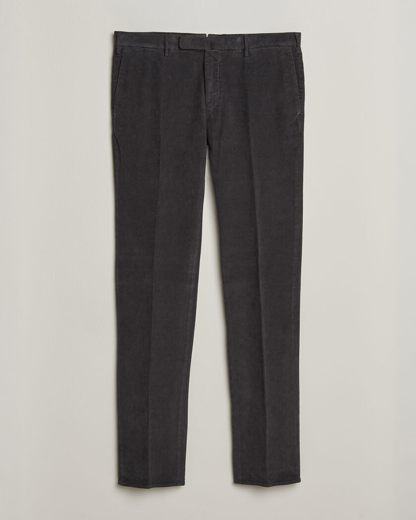 Incotex Slim Fit Baby Corduroy Trousers Dark Grey – Grijs