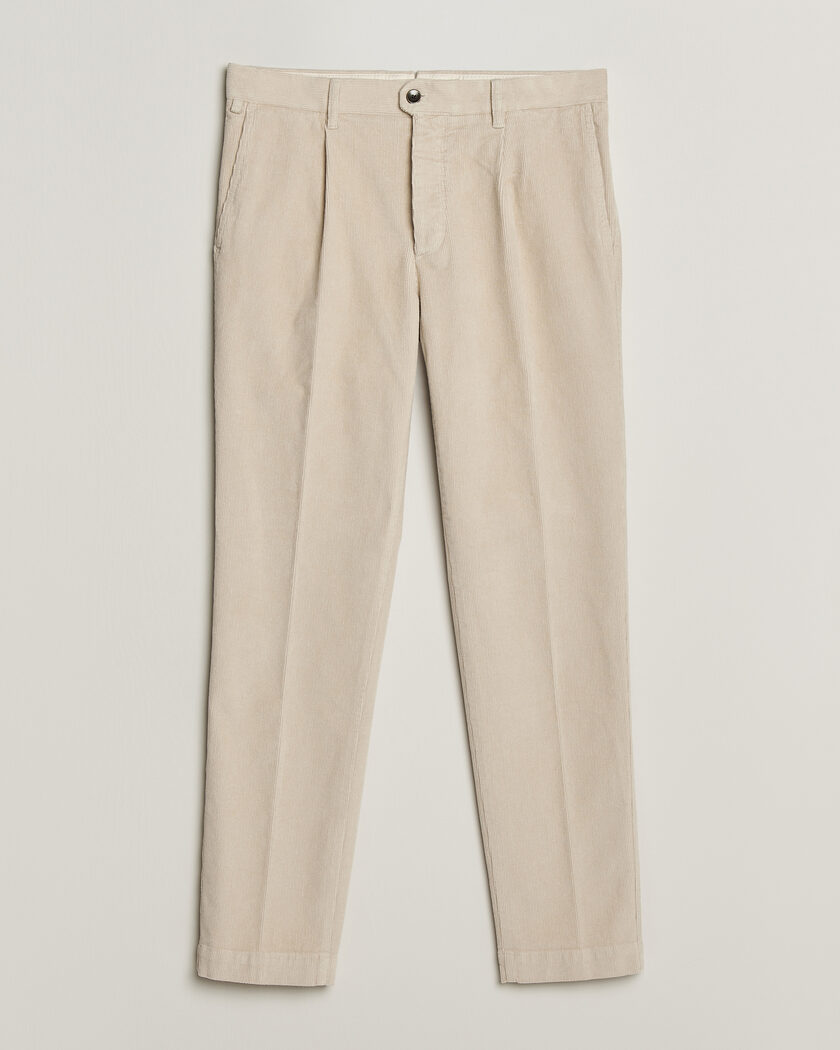 Incotex Regular Fit Washed Corduroy Slacks Off White – Blanc