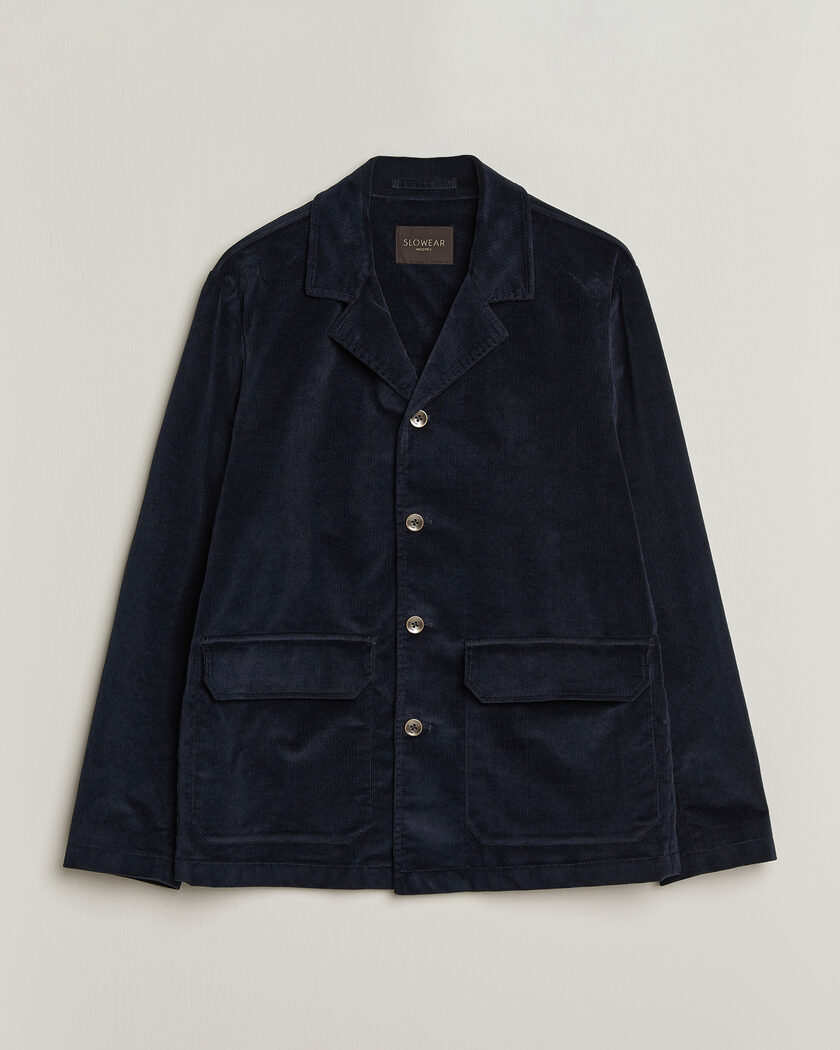 Incotex Corduroy Sports Jacket Navy – Bleu