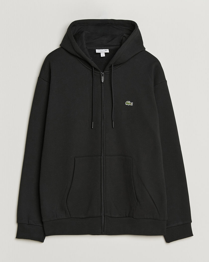Lacoste Full Zip Hoodie Black – Zwart