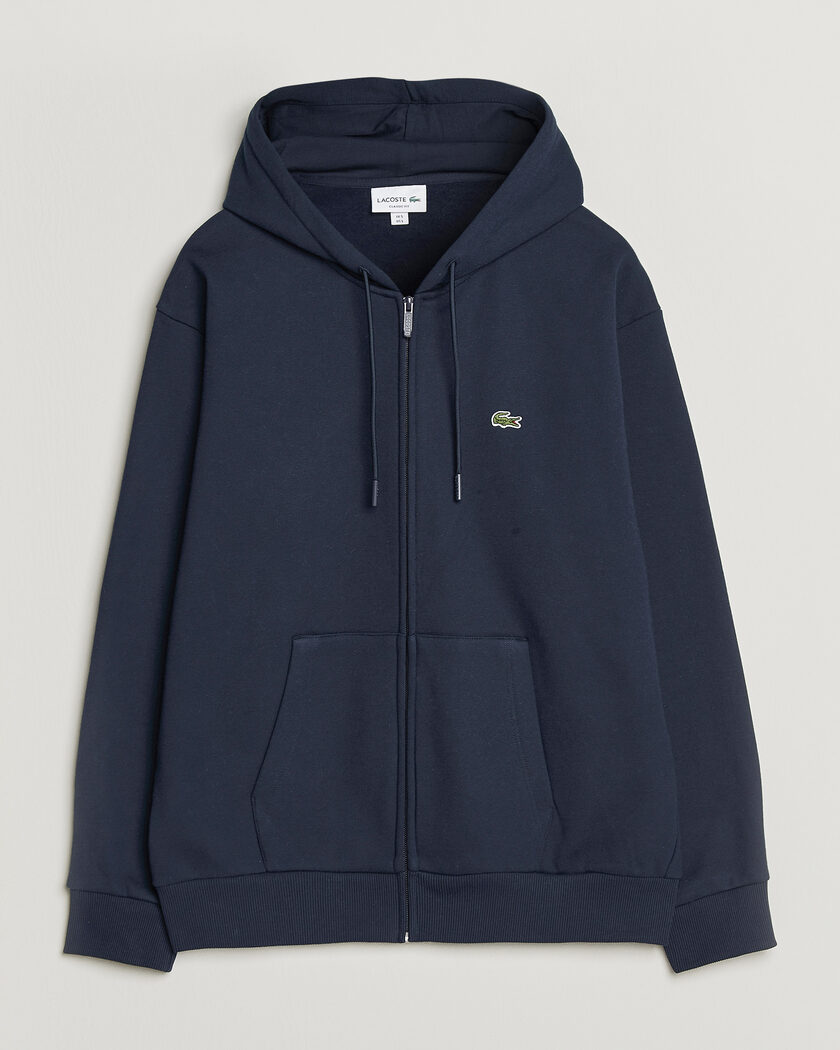 Lacoste Full Zip Hoodie Navy Blue – Blauw