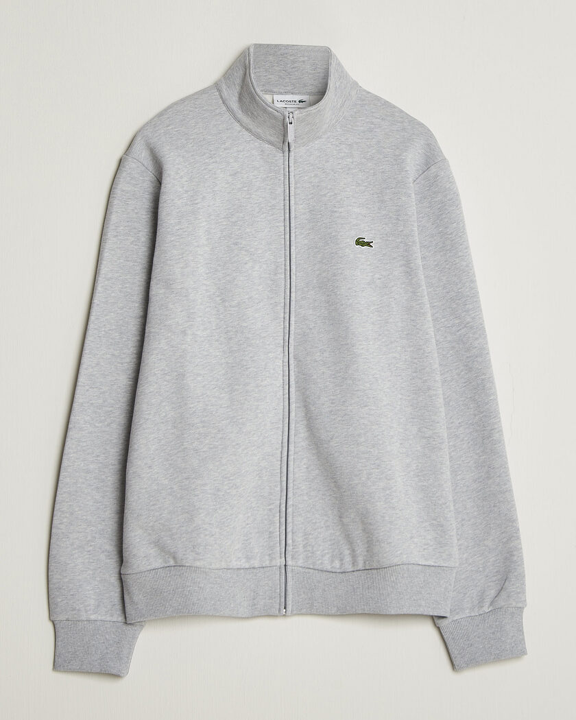 Lacoste Full Zip Sweater Silver Chine – Gris