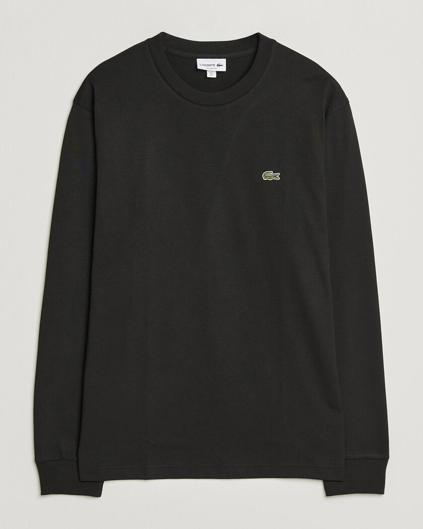 Lacoste Crew Neck Long Sleeve T-Shirt Black – Noir