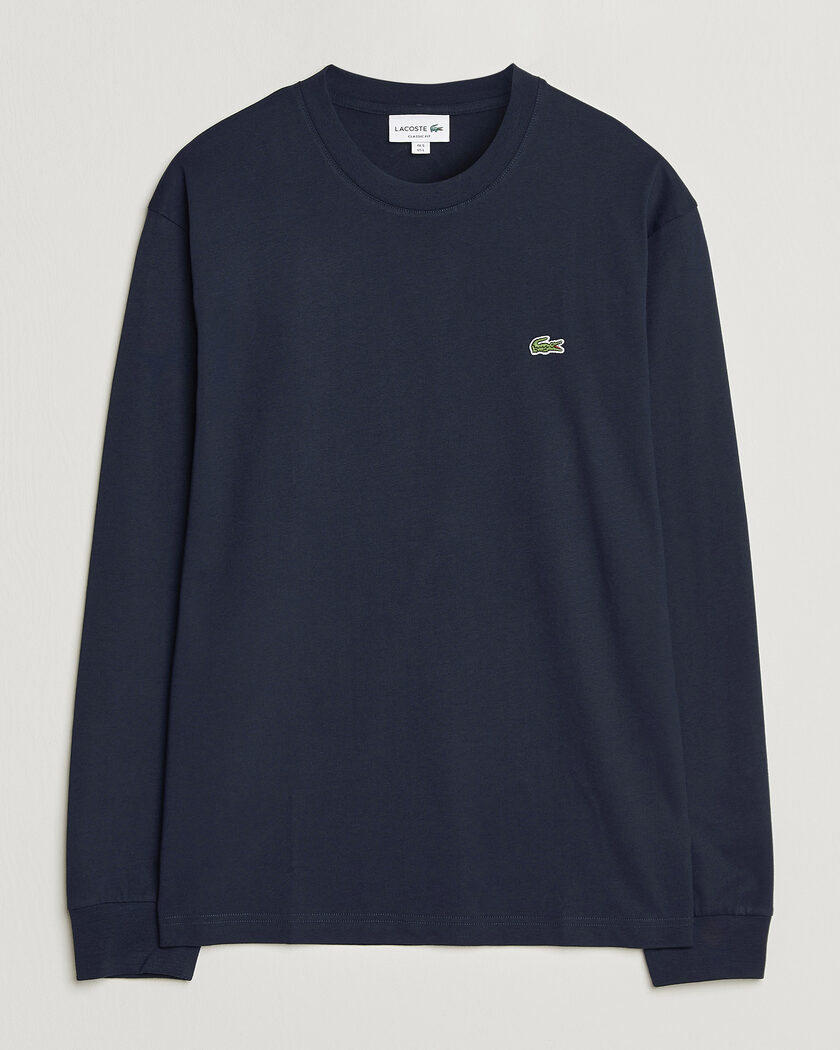 Lacoste Crew Neck Long Sleeve T-Shirt Navy Blue – Bleu