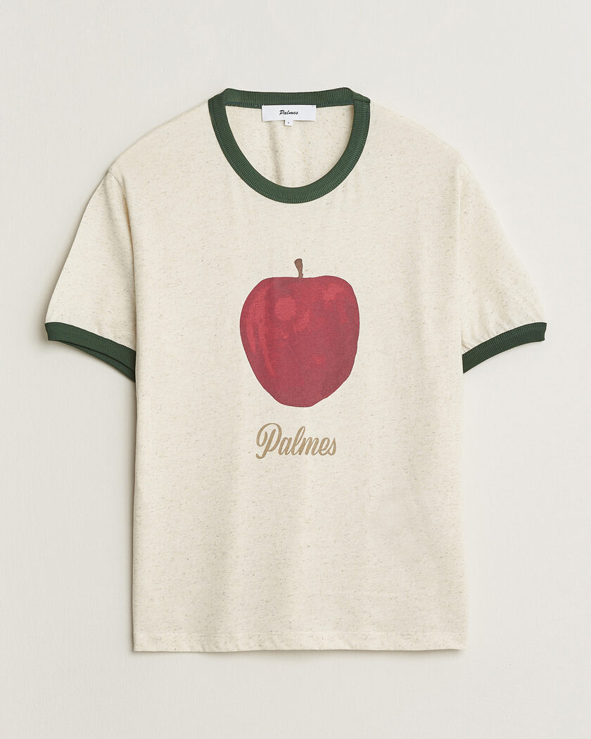 Palmes Apple Ringer T-Shirt Broken White – Blanc