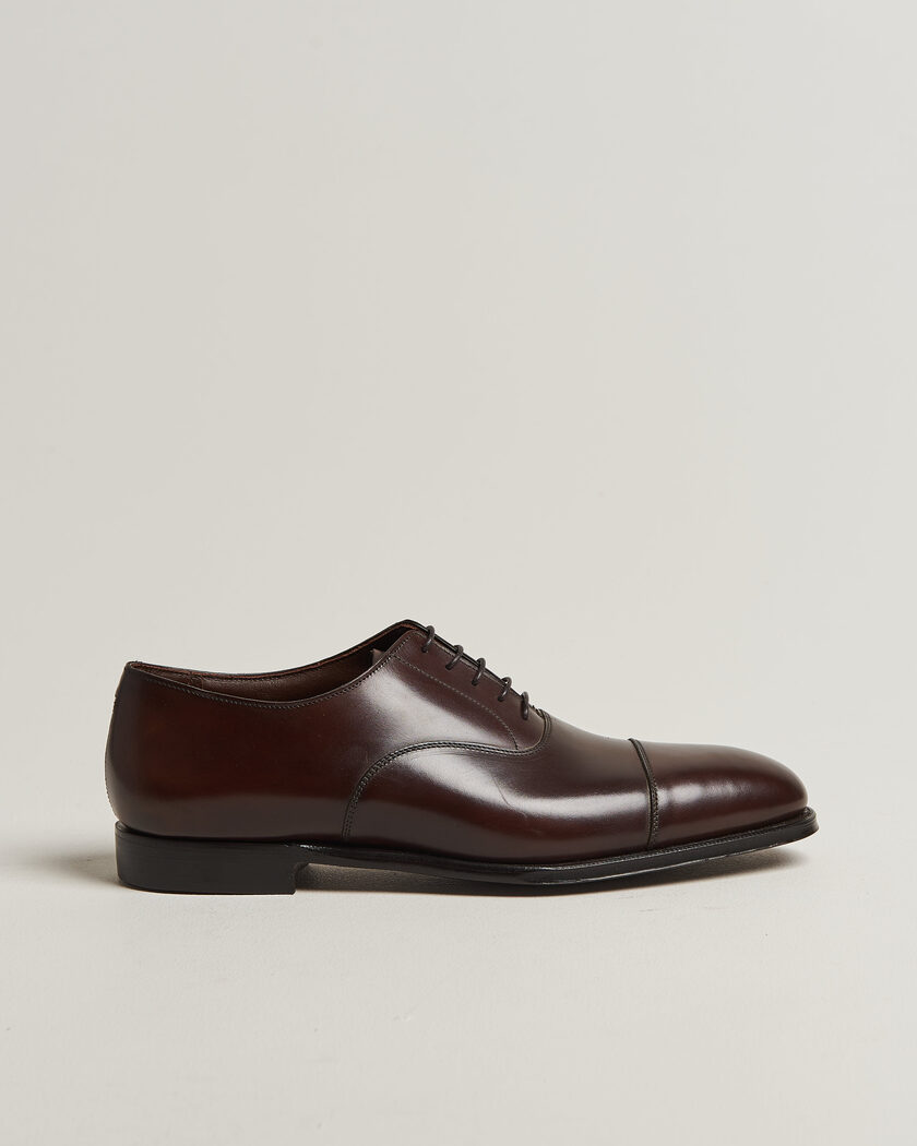 Crockett & Jones Audley Handgrade Oxford Dark Brown Antique Calf – Marron