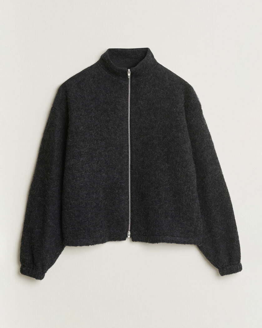 Jil Sander Full Zip Fleece Jacket Charcoal – Grijs