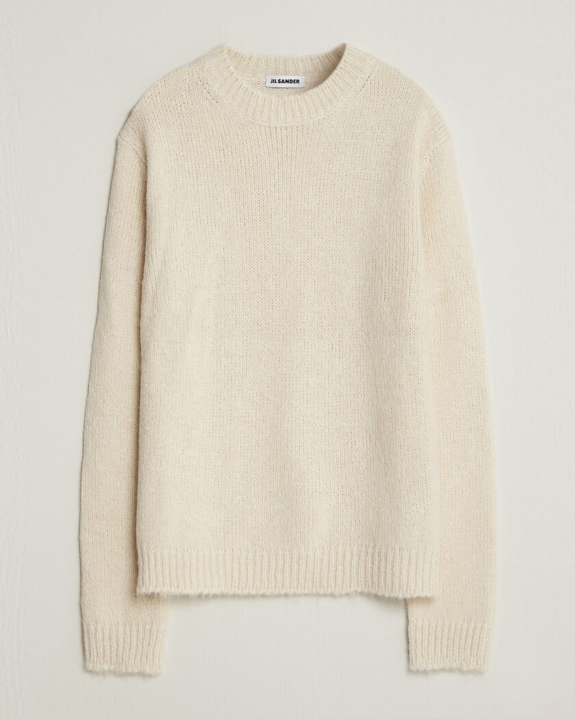 Jil Sander Rib Knit Sweater Off White – Wit