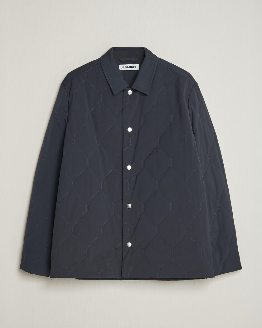 Jil Sander Quilted Down Jacket Navy – Blauw
