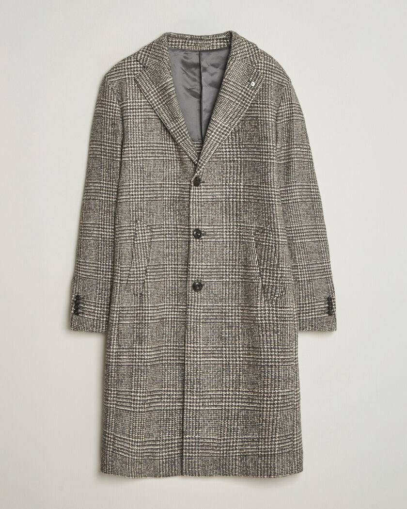 L.B.M. 1911 Checked Wool Coat Grey – Grijs