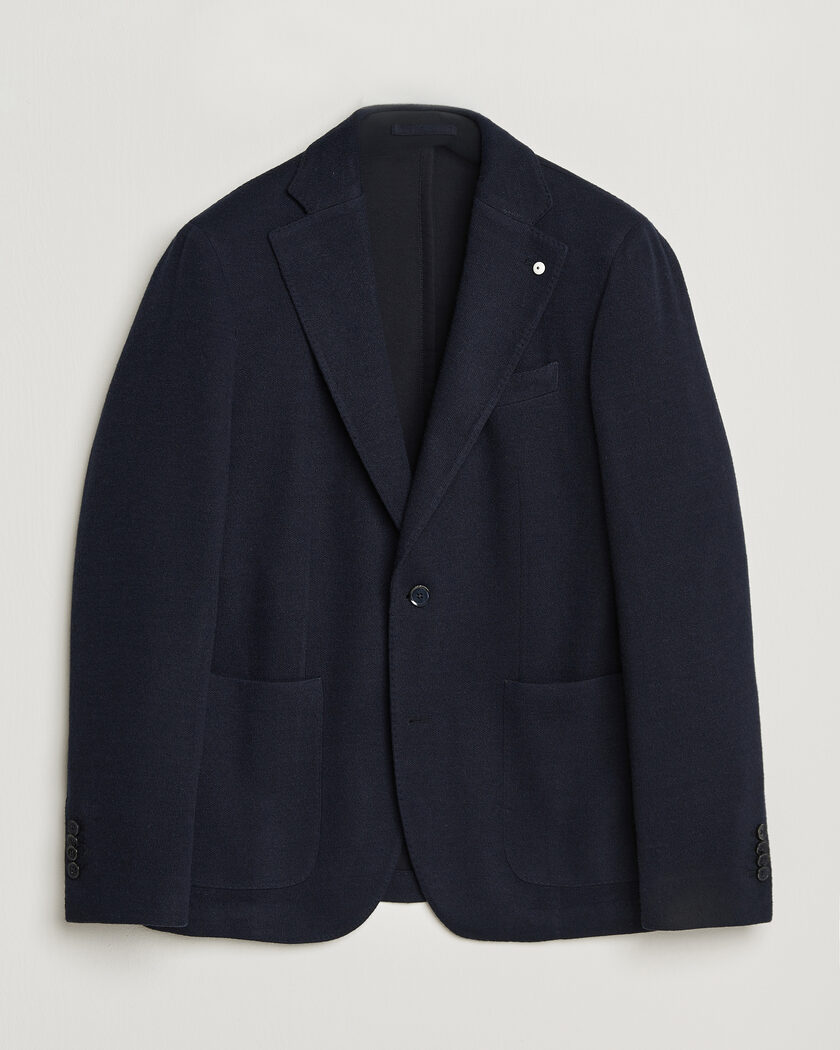 L.B.M. 1911 Jack Knitted Cashmere Mix Blazer Navy – Bleu