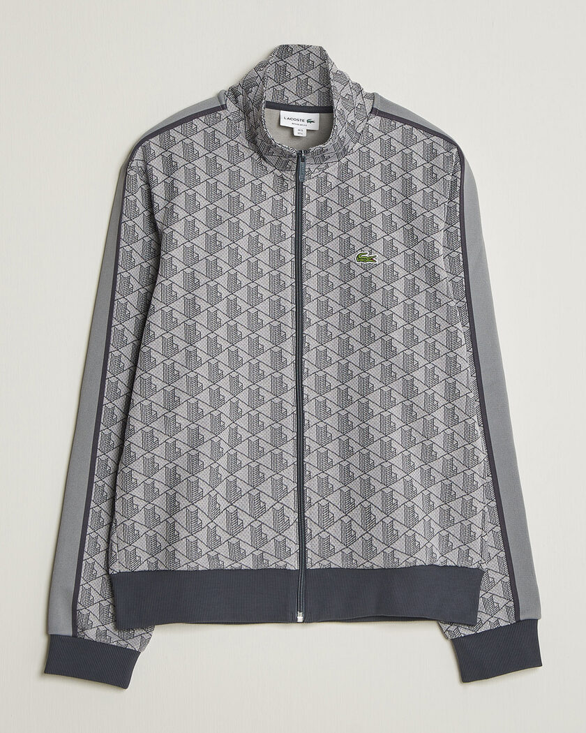 Lacoste Monogram Track Jacket Calluna/Graphite – Grijs