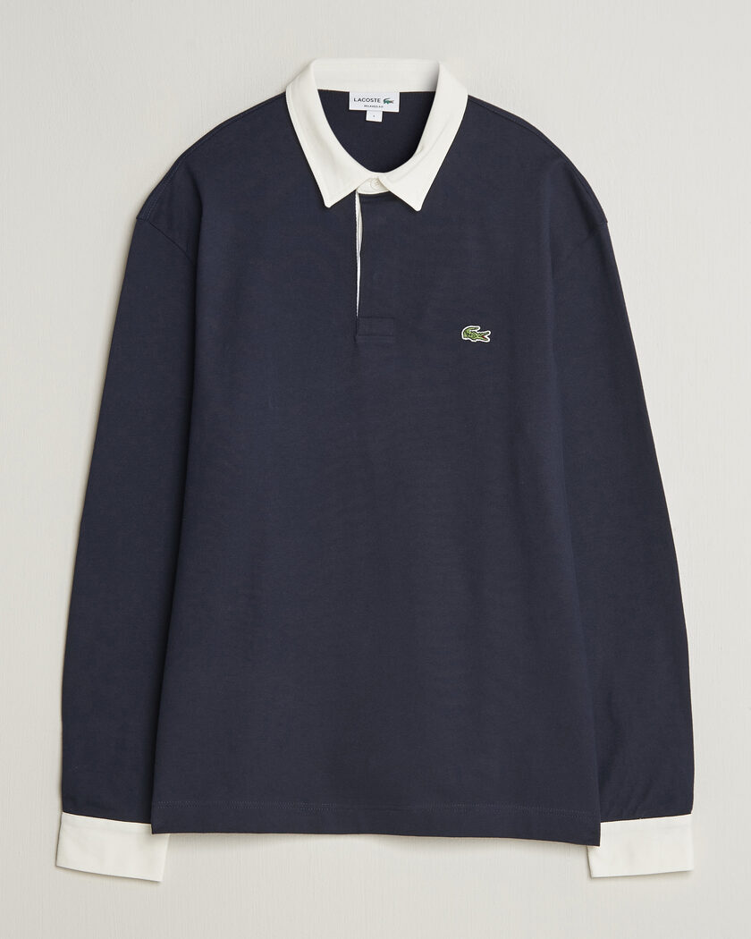 Lacoste Heavy Cotton Rugger Dark Navy – Blauw