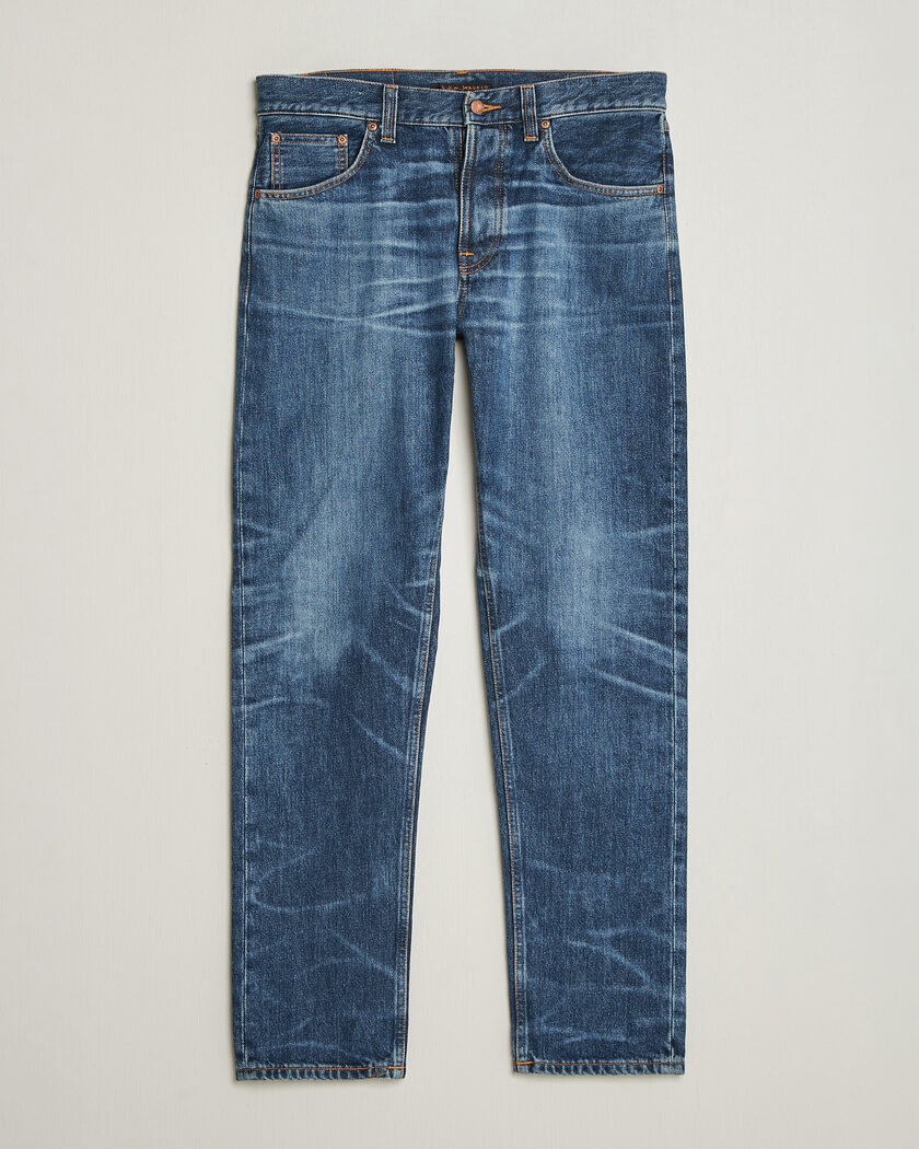 Nudie Jeans Steady Eddie II Jeans Twisted Tracks – Blauw